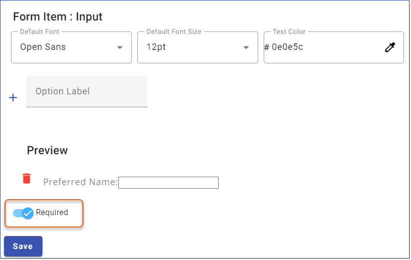 Form Input Item