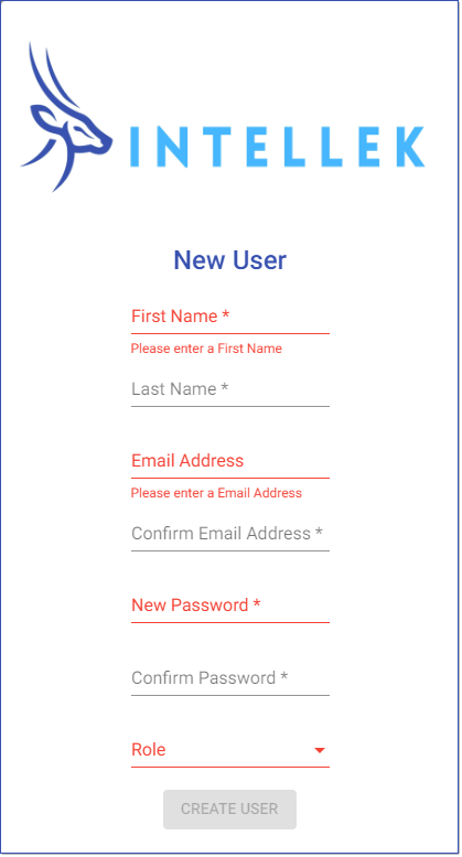 New User Info