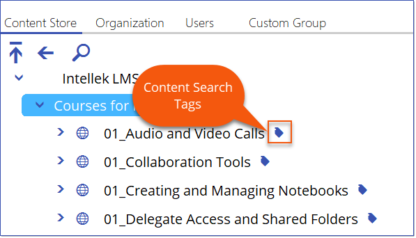 Content Store - Search Tags