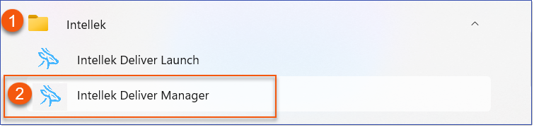 Deliver Manager - Windows Start Menu