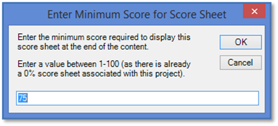 Setting up a Score Sheet - Clip 9