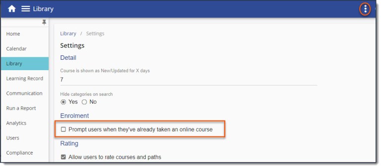 1-Library-ENROLLMENT-Settings