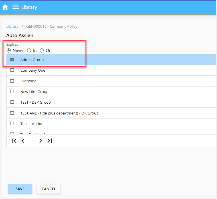 Library > Course Detail > Auto Assign