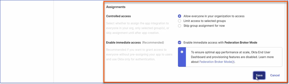 LMSv4OKTA - SSO app Assignments