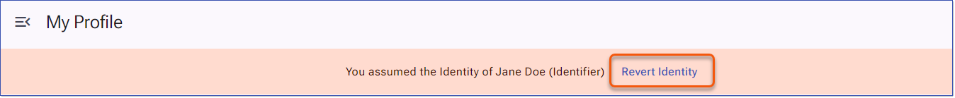 Revert Identity