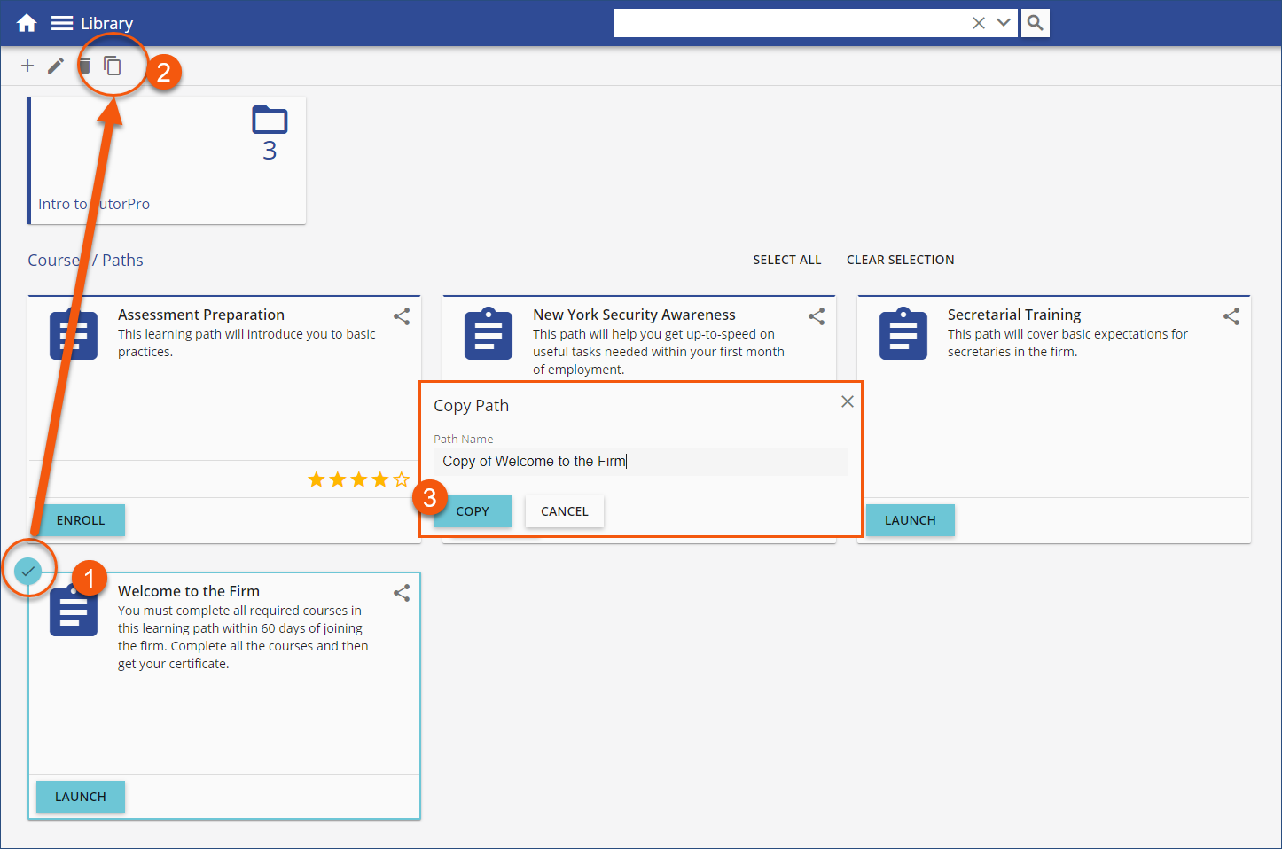 copy learning path