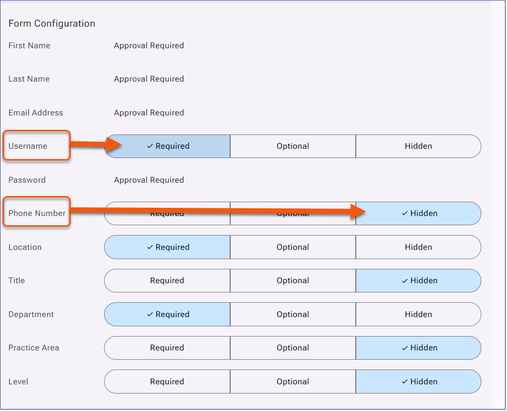 Form Configuration