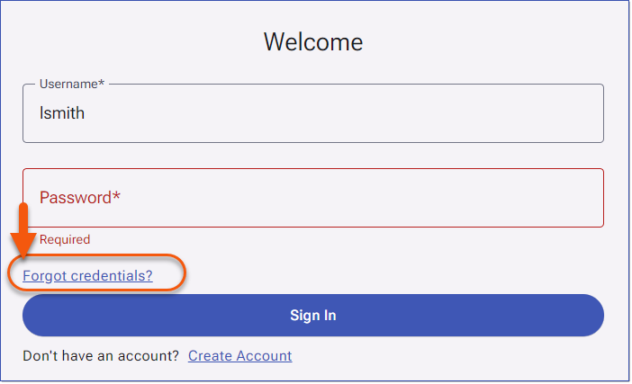 Forgot Credentials