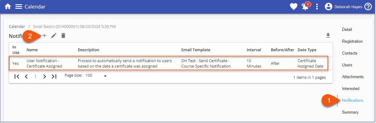 User Notification - Certificate Assigned