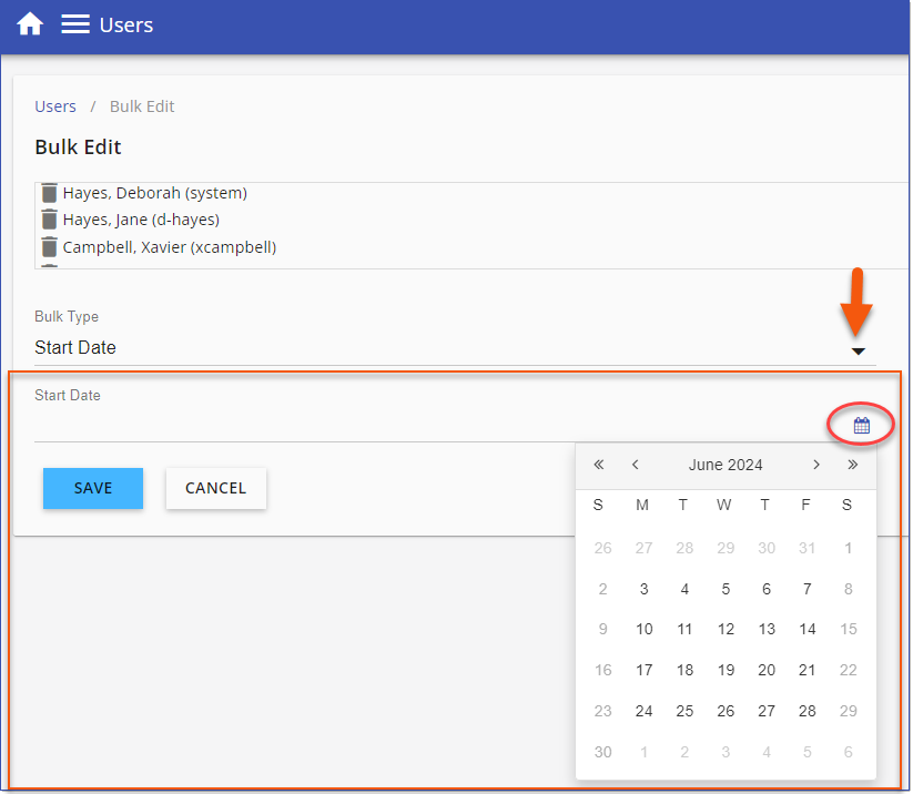 Bulk Edit - Start Date