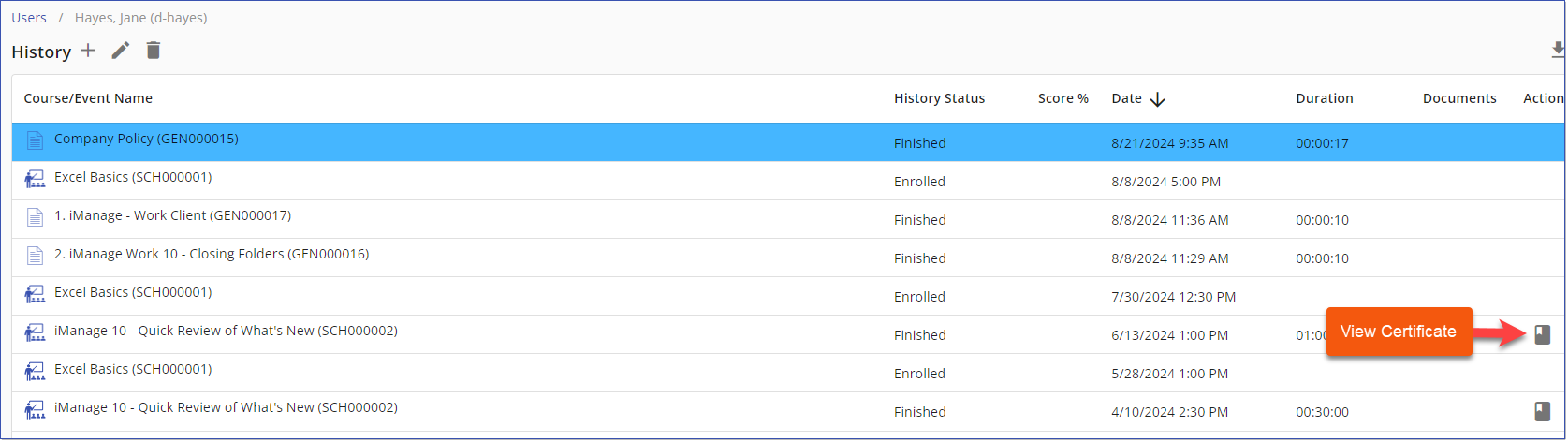 UsersListViewCertificate