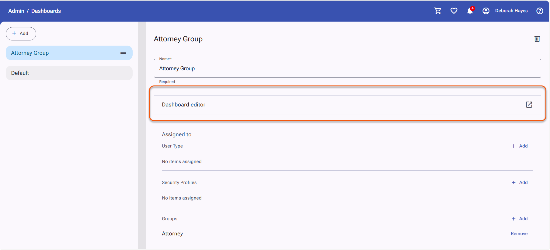 Launch the Dashboard Editor